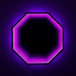 Elegant 3D Mirror with Color-Changing Lighting