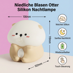Silikon Nachtlicht in Form eines niedlichen Otters mit Blasen