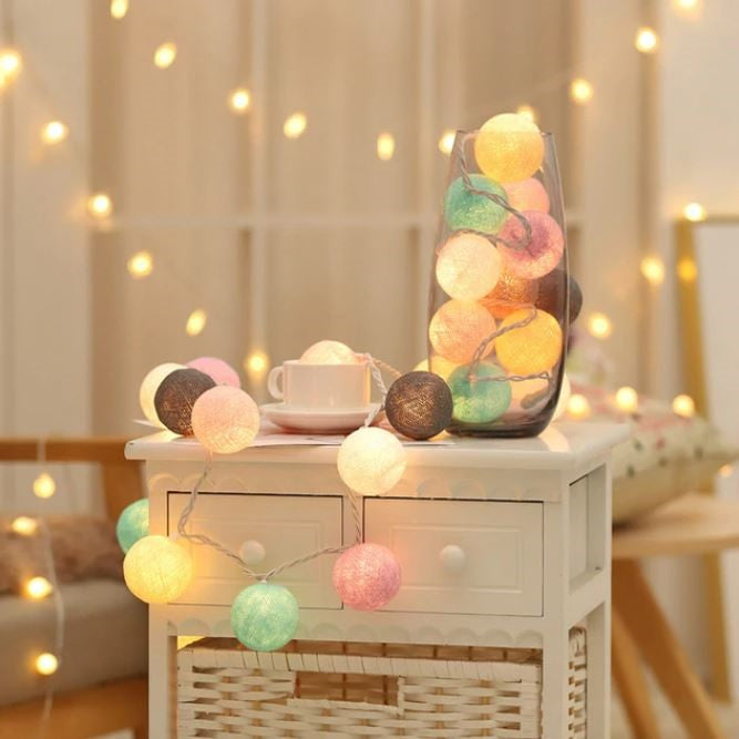 LumiKugel | Baumwollball-Lichterkette für stimmungsvolle Akzente