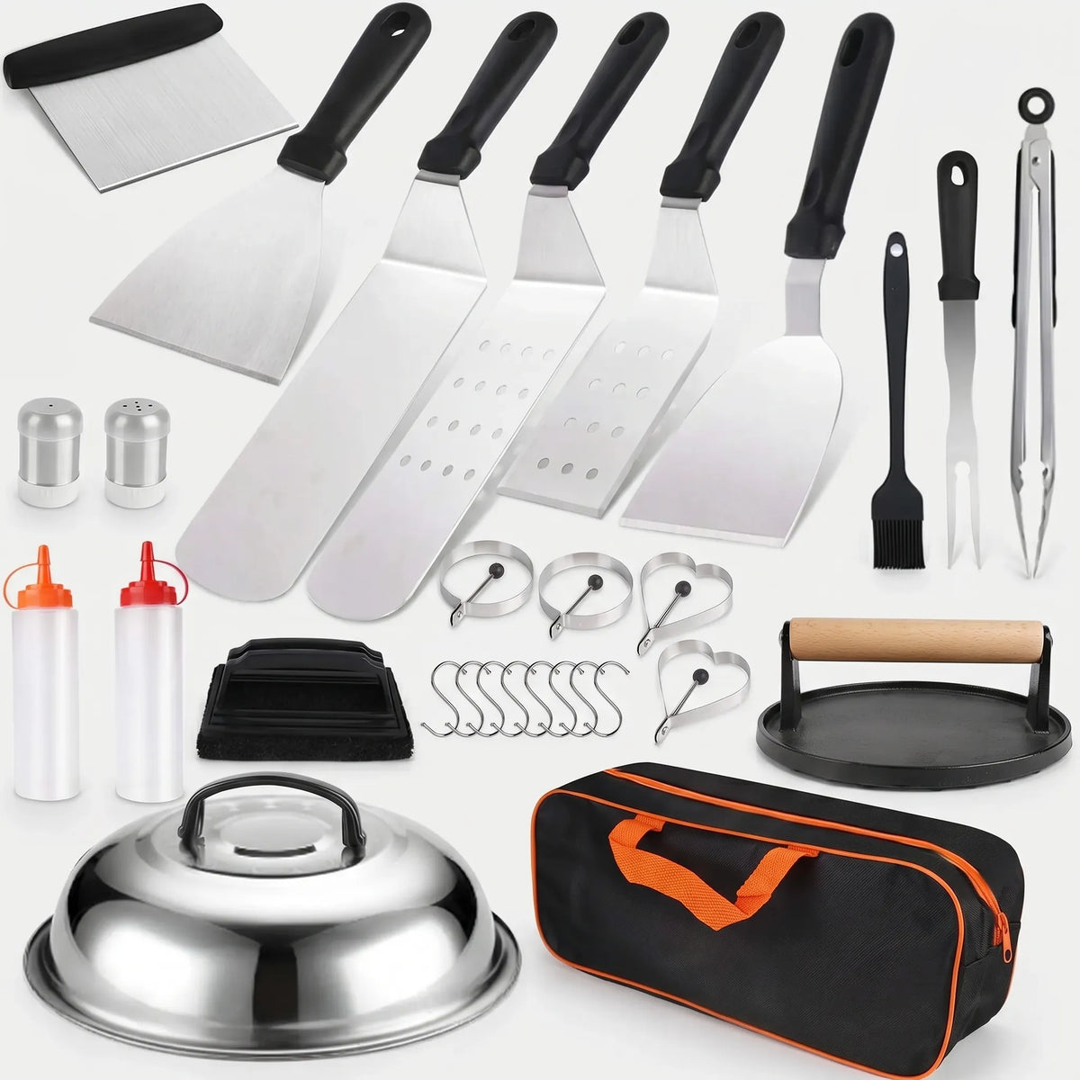 29-Piece Professional Grilling Tool Set for Outdoor BBQs