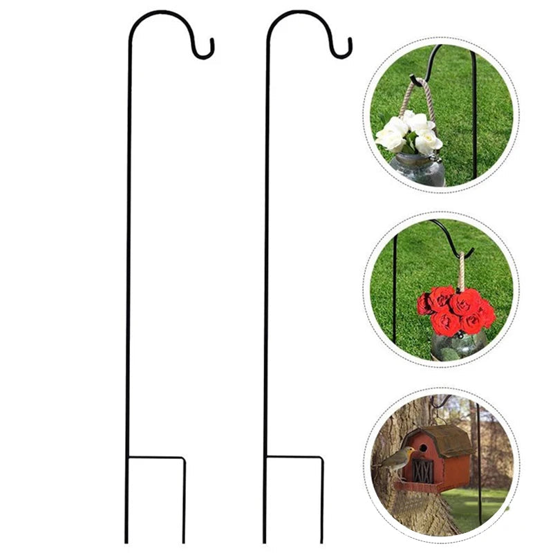 Elegant Garden Hook Made of Robust Metal | 76 cm | Black