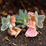 Enchanting Garden Fairies – Set of 2 Decorative Figurines