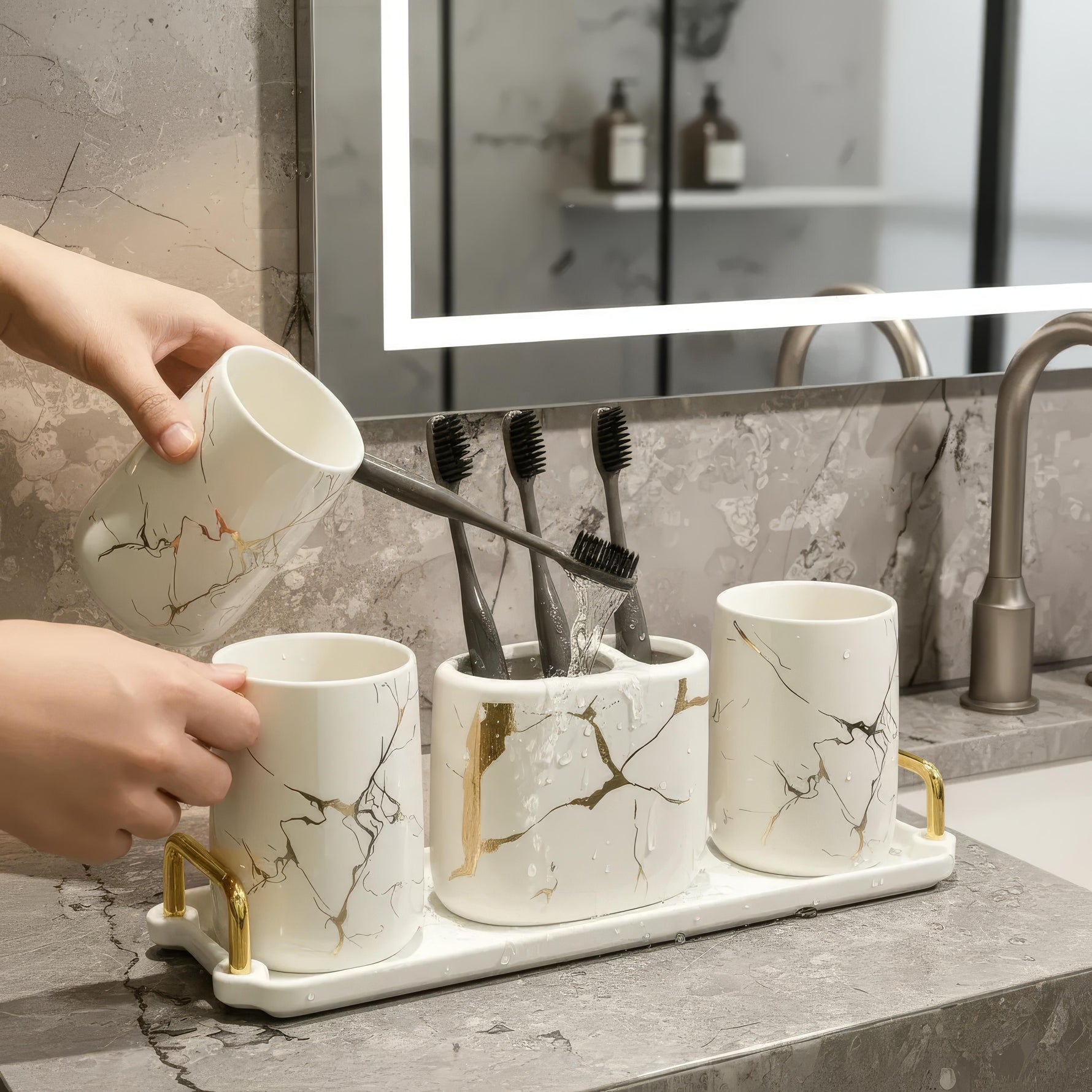 Stylish Ceramic Bathroom Set for Modern Living