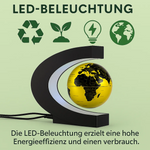 AstroGlobus LED Weltkugel – Schwebende Globenlampe mit magnetischer Aufhängung