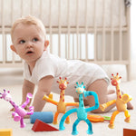 FlexiGiraffe | Das bunte Spielzeug mit Saugnapf für kreative Kinder