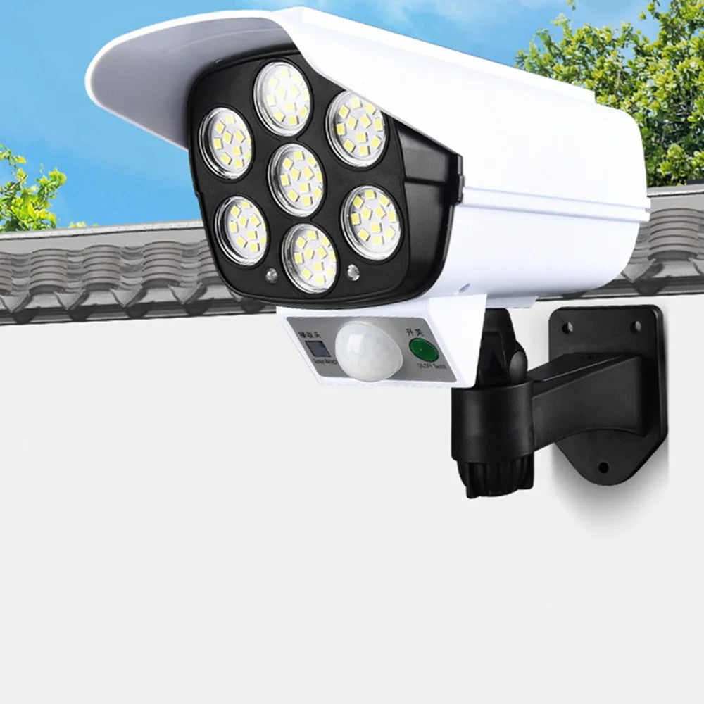 Solarbetriebene Sicherheitslampe mit Bewegungssensor und Dummy-Kamera