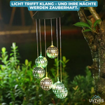 Farbenfrohes Solar-Windspiel für Ihren Garten