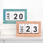 Schreibtischkalender aus niederländischem Teakholz