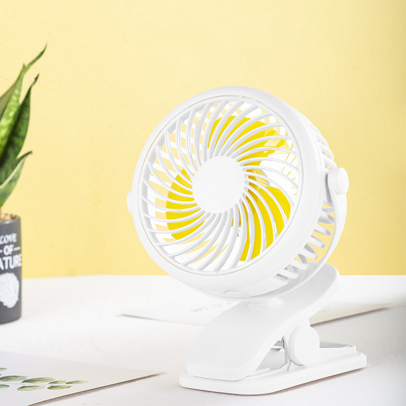 Tragbarer Klemmlüfter mit 360° Drehung – USB & wiederaufladbarer Akku