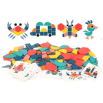 Kreatives Formenpuzzle mit geometrischen Figuren