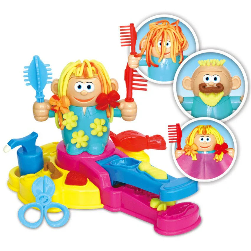 Friseurspielset mit kreativem Haarschnitt