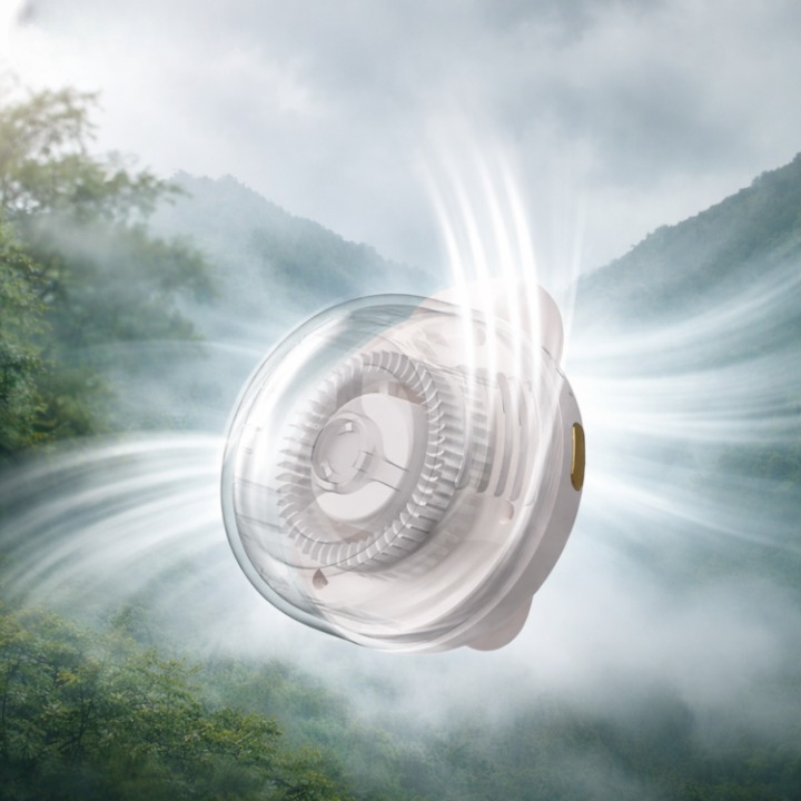 Kompakter Clipventilator mit 360° Drehung