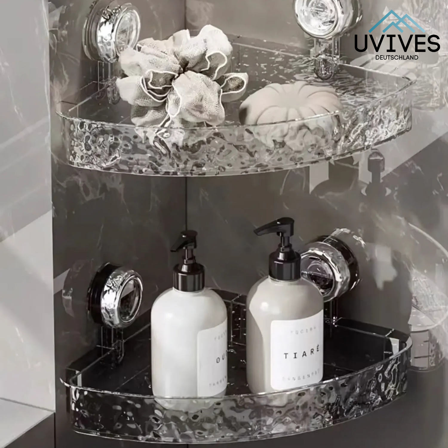 Corner Shelf with Suction Cup – Stylish Storage for Your Bathroom
