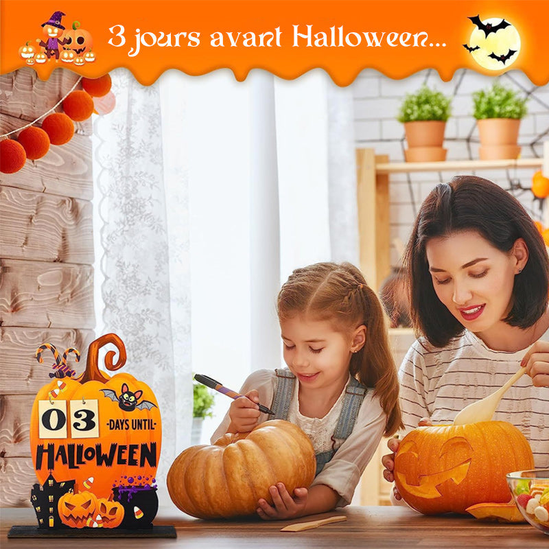Hölzerner Adventskalender für Halloween