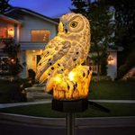 Solarbetriebene Gartenlampen im Eulendesign – Außenbeleuchtung