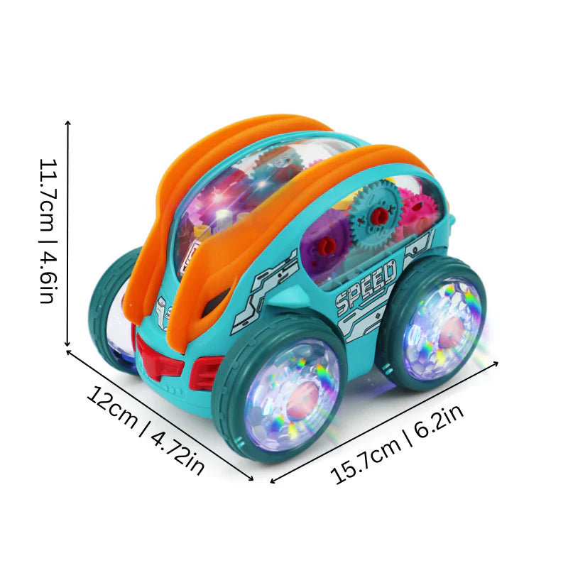 Musikspielzeug Auto mit LED und Purzelbaum-Funktion