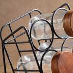 Elegantes 6-teiliges Gewürzgläser-Set mit schrägem Ständer