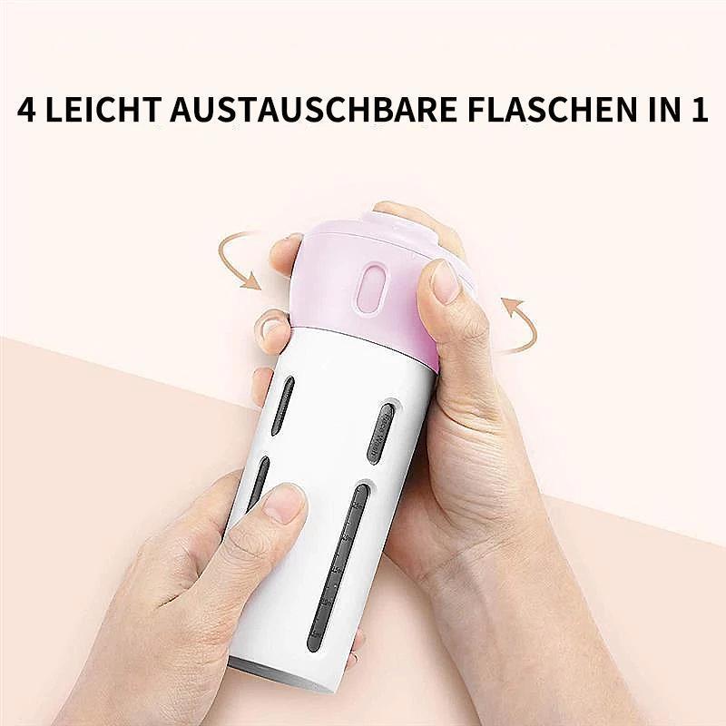 Multifunktionaler 4-in-1 Reisebehälter für Pflegeprodukte