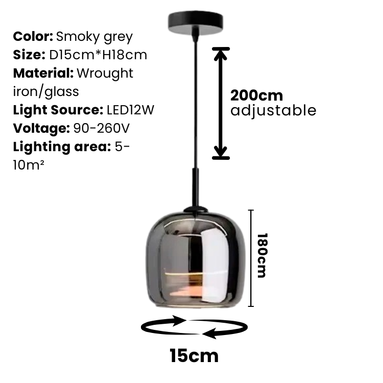 Elegante Pendelleuchte aus Glas - Modernes Design für Ihre Räume