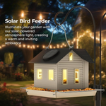 Solarvogelhaus mit LED-Beleuchtung – Landhausstil