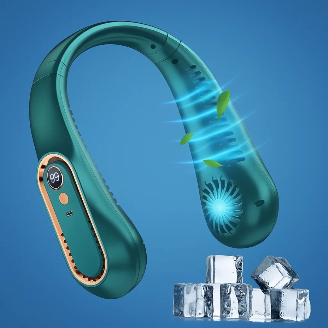 Luftiger Komfort | Tragbarer Nackenventilator mit USB-C