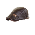 Luxurious Leather Plush Hat | Stylish Warmth for Winter