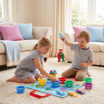 Kinderspielzeug Fischteich aus Plüsch im Montessori-Stil
