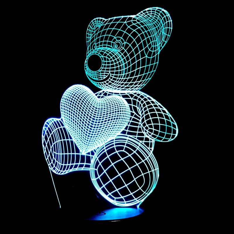 3D Teddylampe für eine beruhigende Atmosphäre