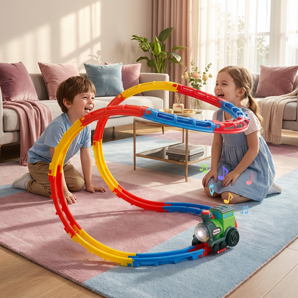 Spielzeug Achterbahn mit Zug