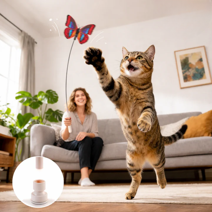 Interaktives Schmetterlingsspielzeug für Katzen – Aktiv und Unterhaltsam