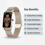 Elegante Smartwatch mit Fitness-Tracking und Benachrichtigungen
