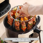 Grillaufsatz für Heißluftfritteusen mit Spießen