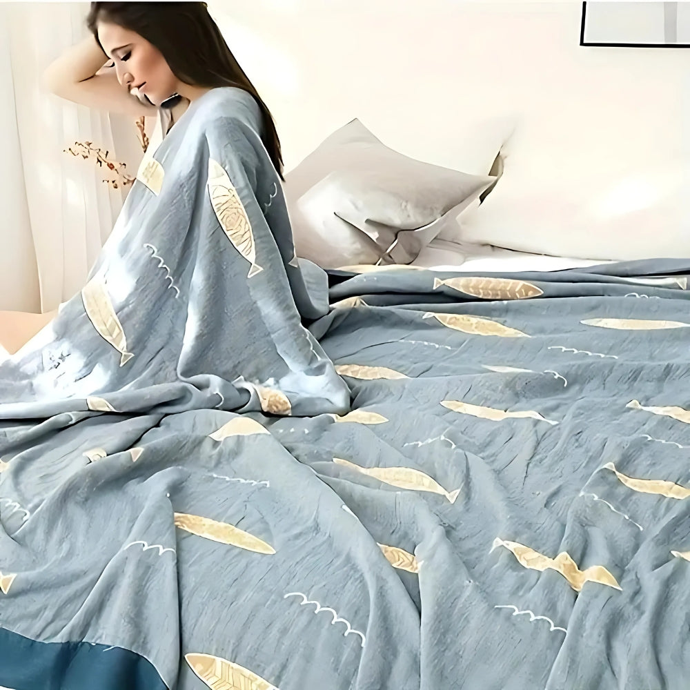 Vielseitige Baumwoll-Decke mit stilvollem Design