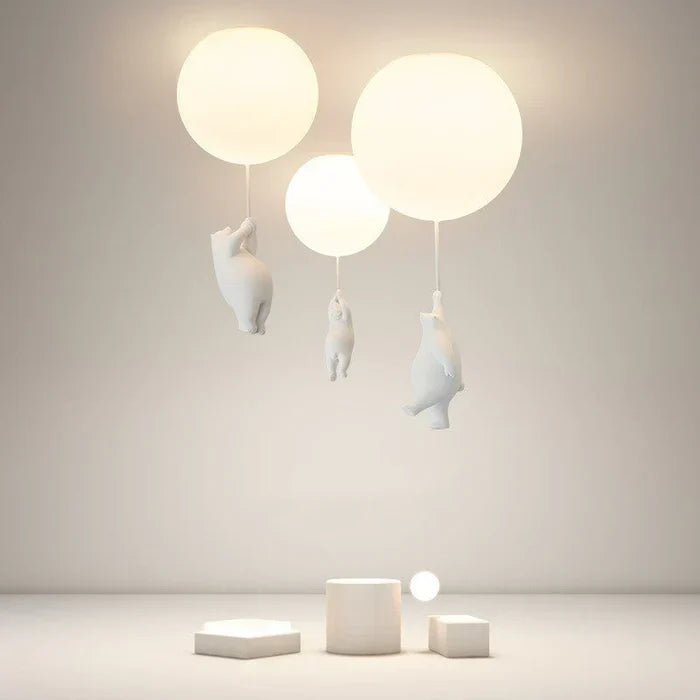 Bärchen & Ballon Pendelleuchte – Sanftes Licht für jeden Raum