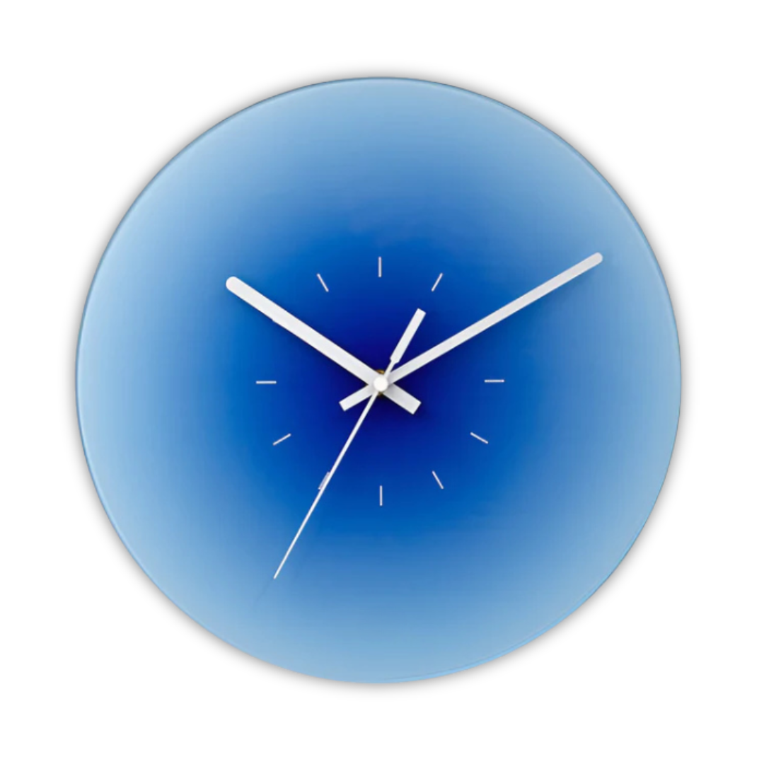 Stilvolle Wanduhr aus Glas – 30 cm Durchmesser