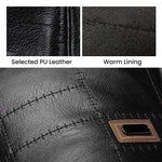 Luxurious Leather Plush Hat | Stylish Warmth for Winter