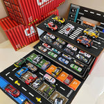 Set mit 48 verschiedenen Rennspielzeugautos aus Metall