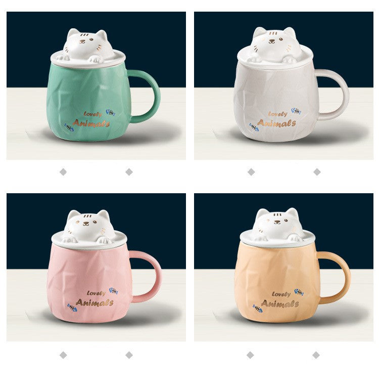 Katzenliebhaber | Kleine Tasse mit Katzenkopf-Design