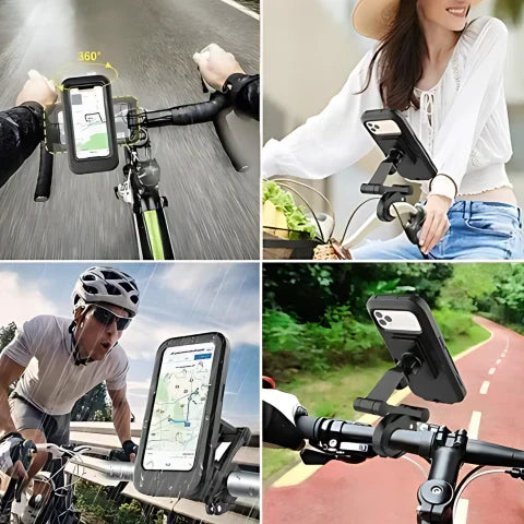Wasserdichter Handyhalter für das Fahrrad – 360° drehbar bei Regen