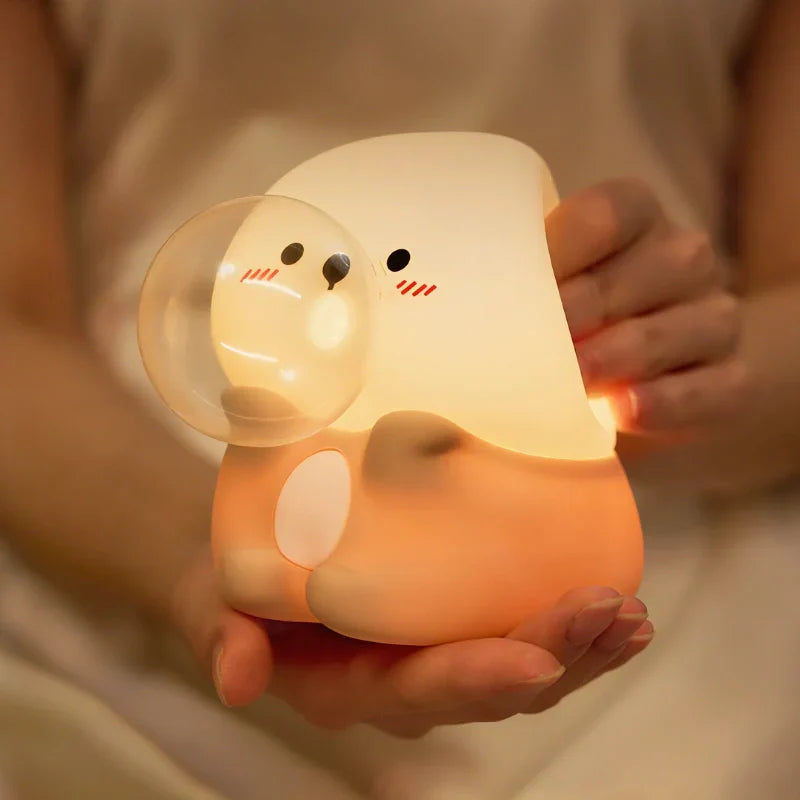 Playful Night Lamp for Children – Rechargeable Silicone Lamp with Colour Change