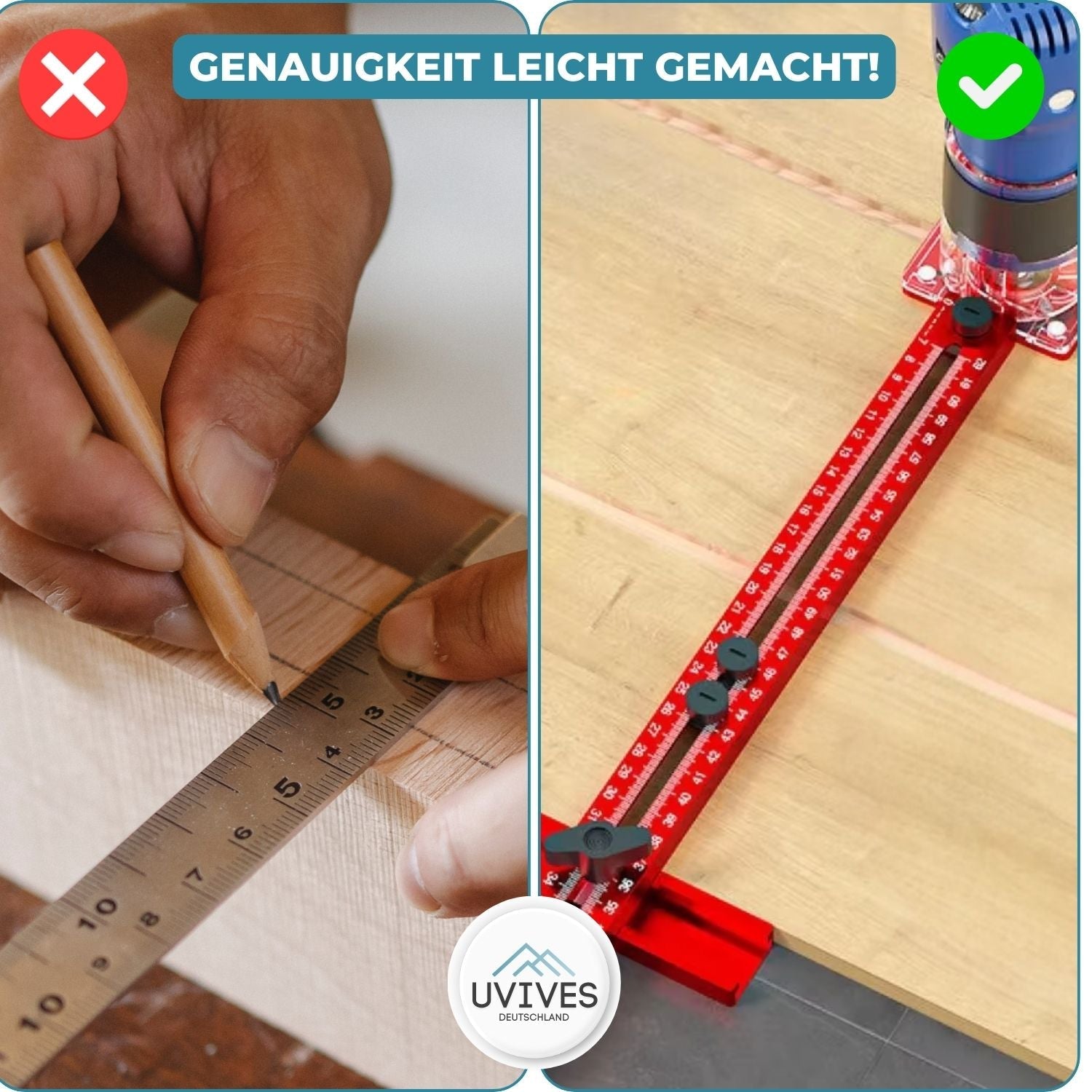 Precision Router Template made of Aluminum | For Professionals & DIY Enthusiasts