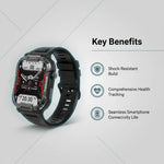 Robuste Smartwatch mit Gesundheitsüberwachung und Konnektivität