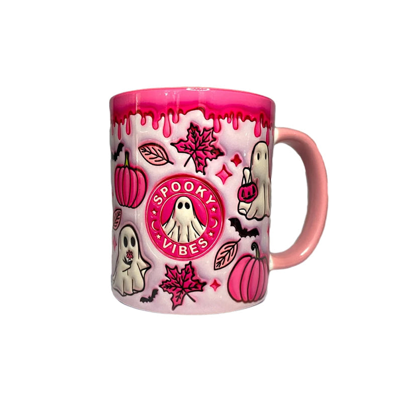 Geisterhafte Kürbis-Tasse für Kaffeegenuss