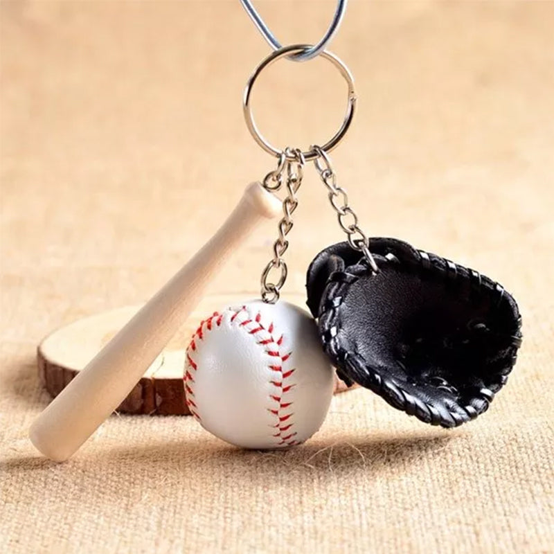 Kreativer Schlüsselanhänger im Baseball-Design