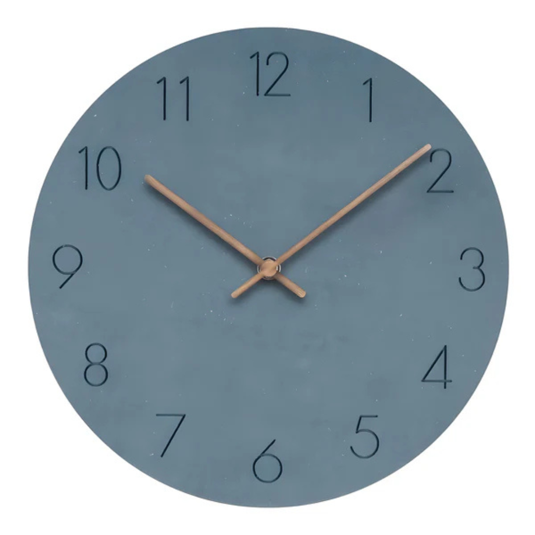 Große Holz-Wanduhr – Minimalistisches Design mit lautlosem Mechanismus
