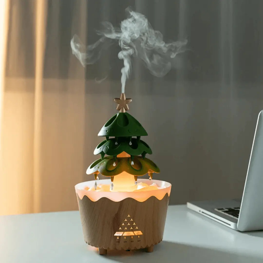 Christmas Aroma Diffuser – USB Humidifier with LED Lighting
