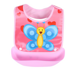 Wasserdichtes Baby-Lätzchen mit Auffangschale – Buntes Design für Essen