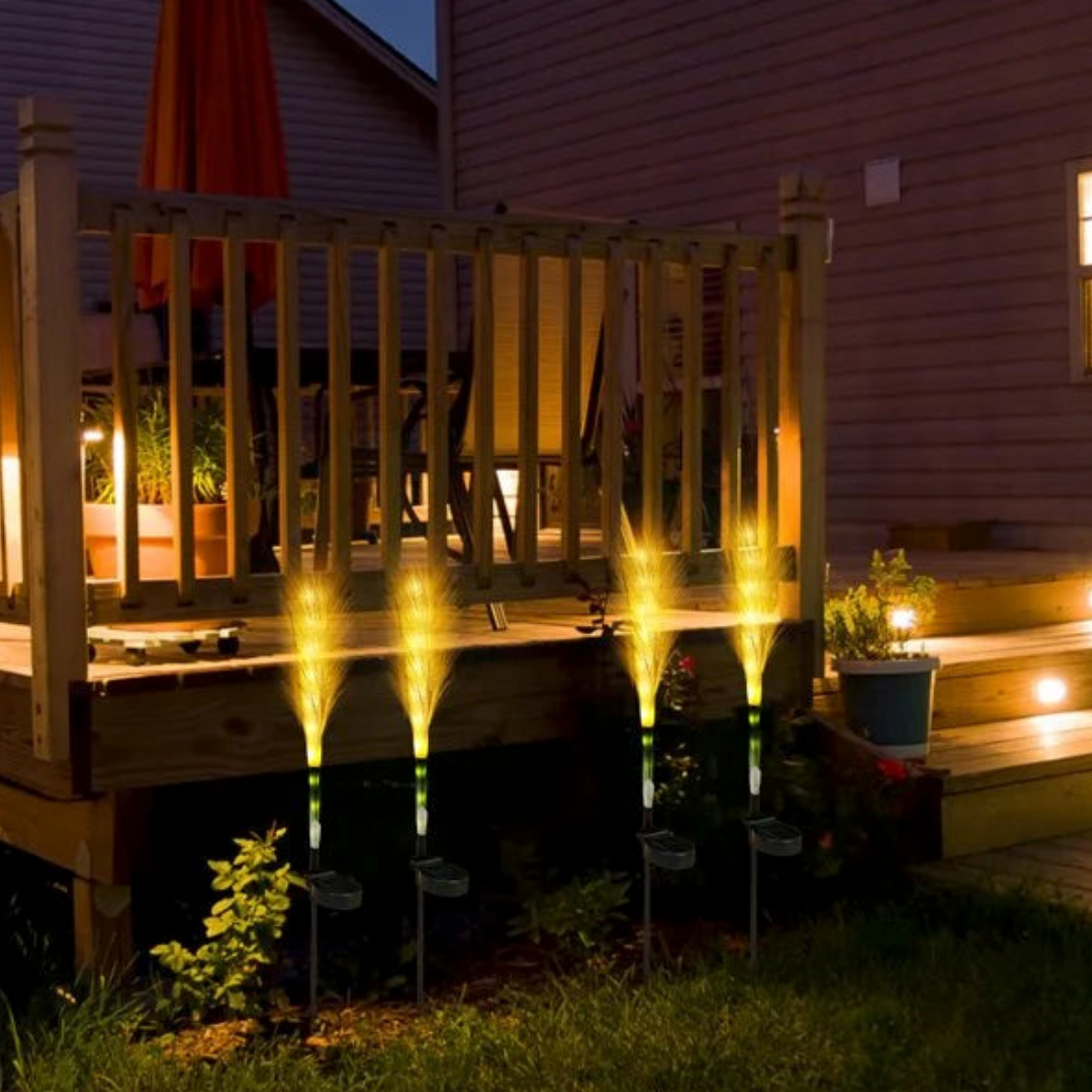 Elegante Solar-Faserlichter für Ihren Garten