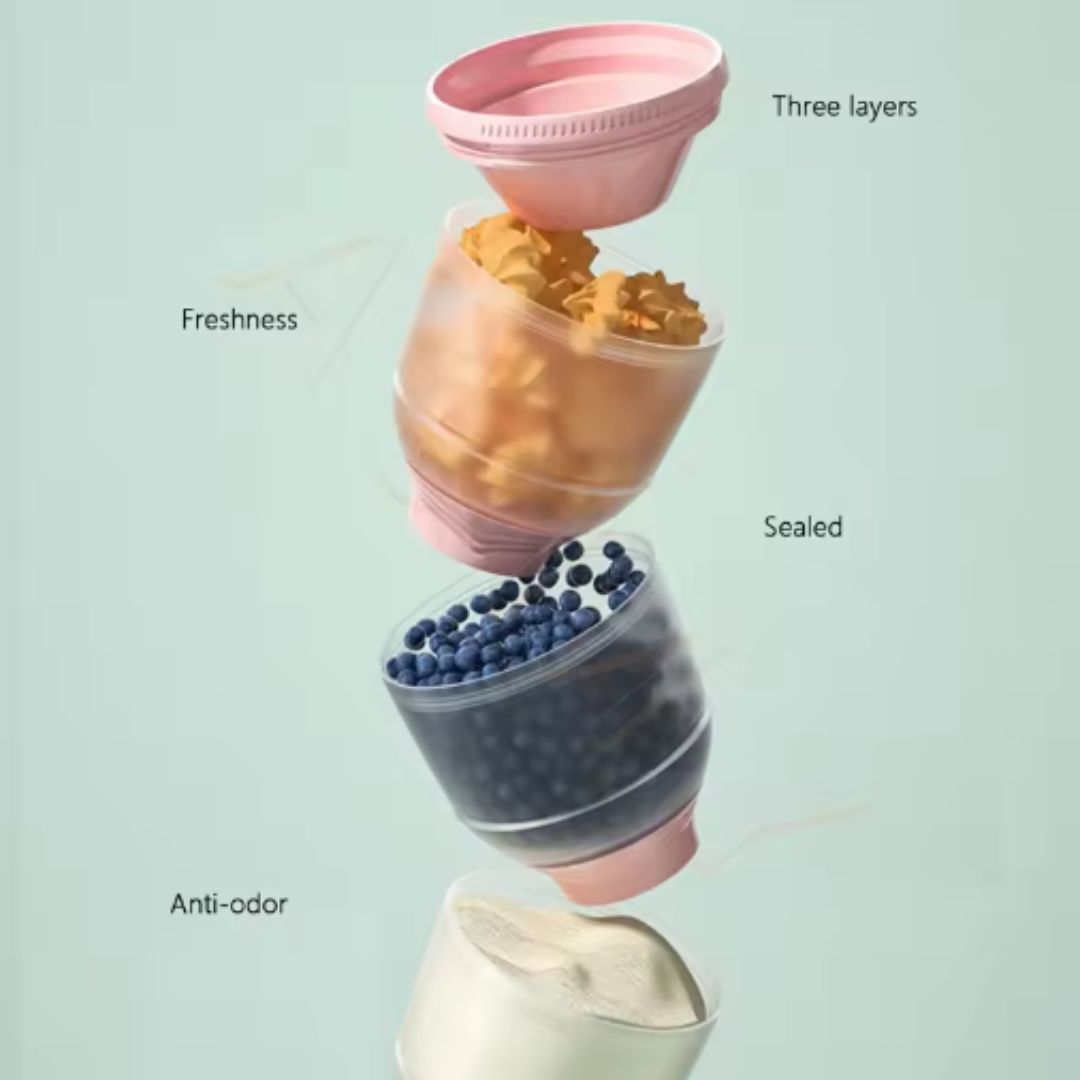 Tragbarer Behälter für Milchpulver, Snacks und Brei – Baby Spender