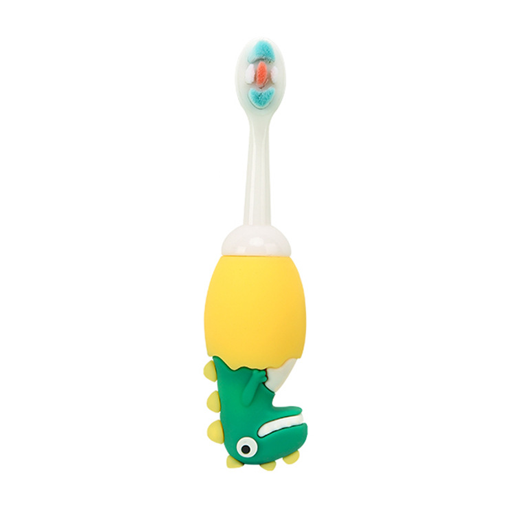 Lernzahnbürste für Kleinkinder und Babys – Dino Design mit weichen Borsten